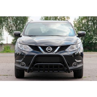 Přední ochranný rám WT002 Black (nerez) Nissan Qashqai 2014–2021 fotografie 1