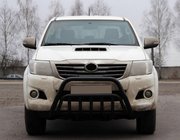 Toyota Hilux 2006–2015 Přední ochranný rám WT002 Black (nerez) fotografie 1