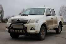 Toyota Hilux 2006–2015 Přední ochranný rám WT002 Black (nerez) fotografie 3