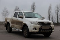 Toyota Hilux 2006–2015 Přední ochranný rám WT002 Black (nerez) fotografie 2