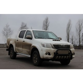 Přední ochranný rám WT002 Black (nerez) Toyota Hilux 2006–2015 fotografie 2