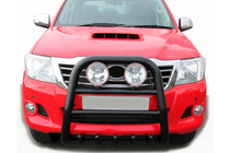 Toyota Hilux 2006–2015 Přední ochranný rám QT007 Black (nerez) fotografie 3