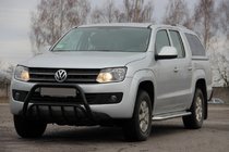 Volkswagen Amarok 2010–2022 Přední ochranný rám WT002 Black (nerez) fotografie 1