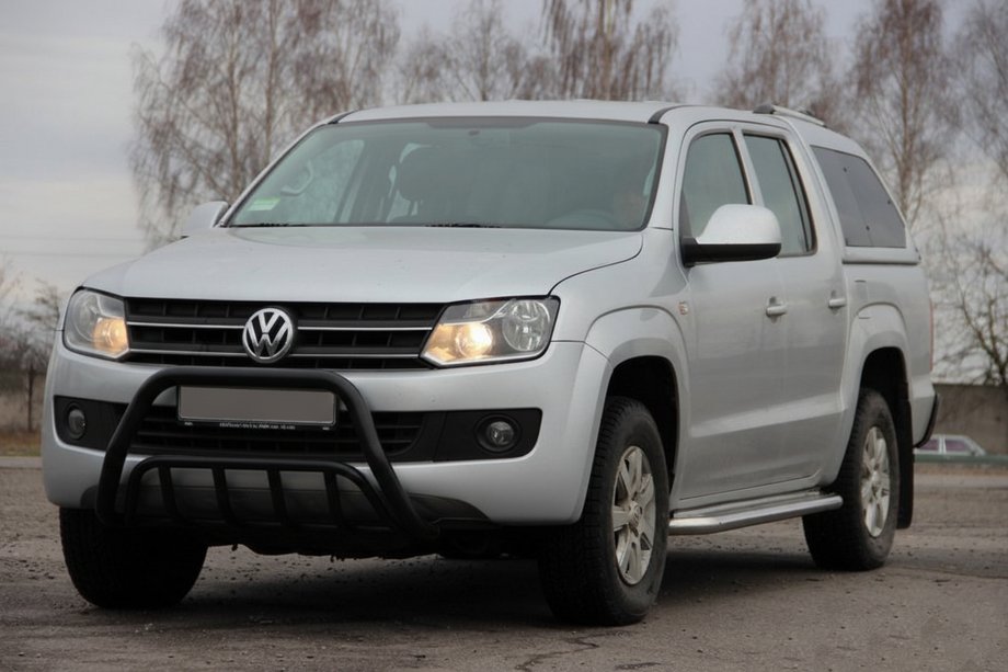 Volkswagen Amarok 2010–2022 Přední ochranný rám WT002 Black (nerez) Image