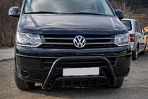 Volkswagen T5 2010–2015 Přední ochranný rám WT002 Black (nerez) fotografie 1