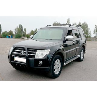 Přední ochranný rám QT011 Black (nerez) Mitsubishi Pajero Wagon IV 2006–2021 fotografie 2