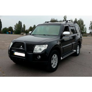 Přední ochranný rám QT007 Black (nerez) Mitsubishi Pajero Wagon III 1999–2006 fotografie 2