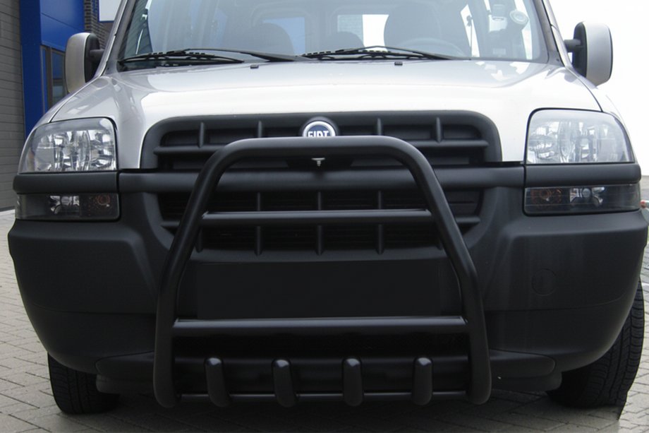 Fiat Doblo I 2001–2005 Přední ochranný rám QT007 Black (nerez) Image