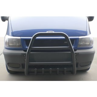 Bullbar QT007 Black (2000-2006, nerez) Ford Transit 2000–2014