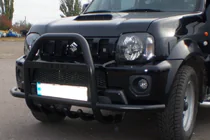 Suzuki Jimny 1998–2018 Přední ochranný rám QT007-Exclusive Black (s nápisem, nerez) fotografie 6