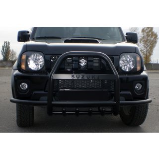 Přední ochranný rám QT007-Exclusive Black (s nápisem, nerez) Suzuki Jimny 1998–2018 fotografie 2