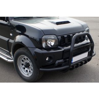 Přední ochranný rám QT007-Exclusive Black (s nápisem, nerez) Suzuki Jimny 1998–2018 fotografie 4