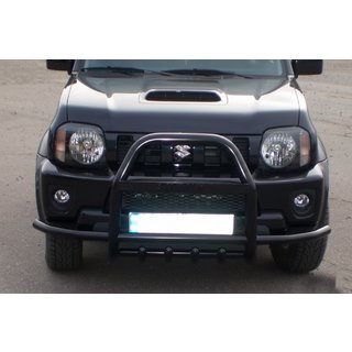 Přední ochranný rám QT007-Exclusive Black (s nápisem, nerez) Suzuki Jimny 1998–2018 fotografie 3