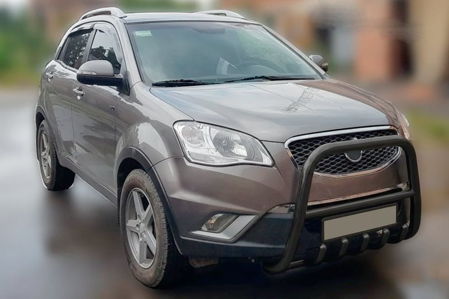 SsangYong Korando 2010–2019 Přední ochranný rám (bullbar) F1-40 Black (nerez) Image