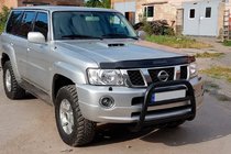 Nissan Patrol Y61 1997–2011 Přední ochranný rám (bullbar) QT007 Black (nerez) fotografie 3