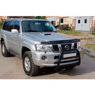 Přední ochranný rám (bullbar) QT007 Black (nerez) Nissan Patrol Y61 1997–2011 fotografie 3