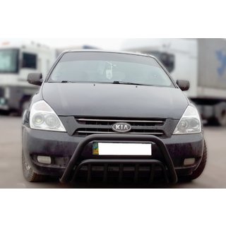 Přední ochranný rám WT002 Black (2006-2013, nerez) Kia Carnival 2002–2013 fotografie 1