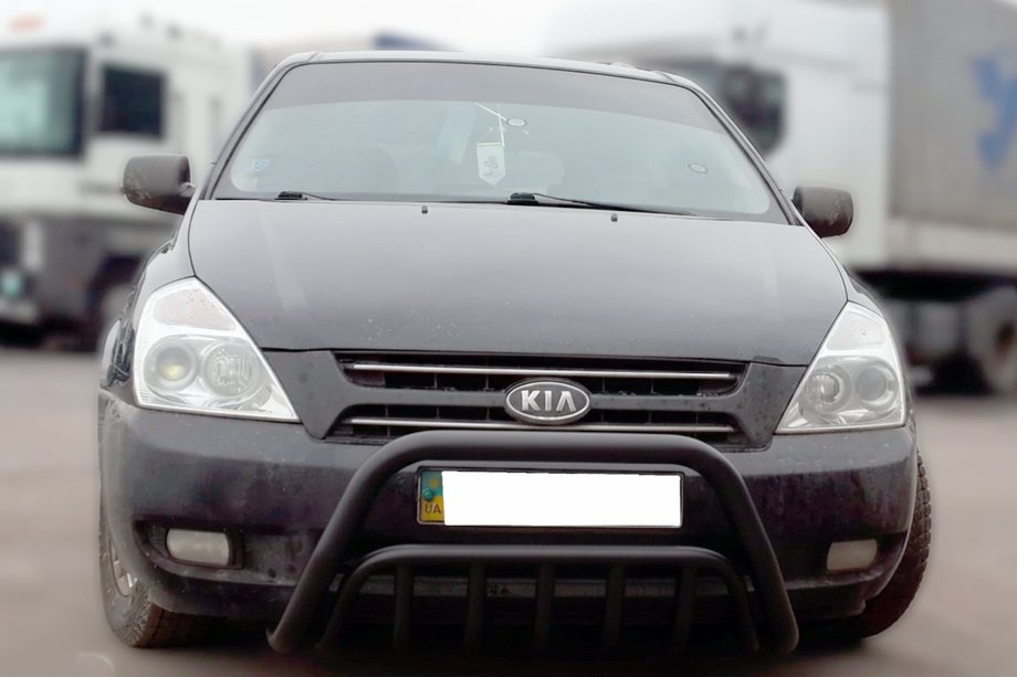Kia Carnival 2002–2013 Přední ochranný rám WT002 Black (2006-2013, nerez) Image
