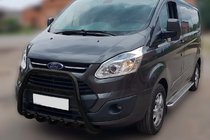 Ford Custom 2013–2022 Přední ochranný rám WT006 F1-56 Black (nerez) fotografie 1