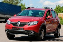 Renault Sandero 2013–2022 Přední ochranný rám WT007 Black (nerez) fotografie 2