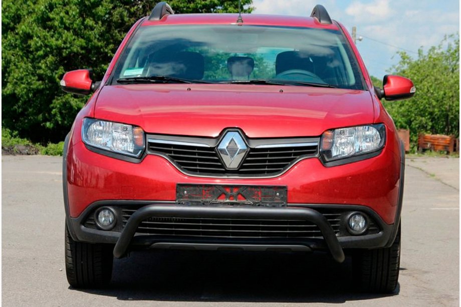 Renault Sandero 2013–2022 Přední ochranný rám WT007 Black (nerez) Image