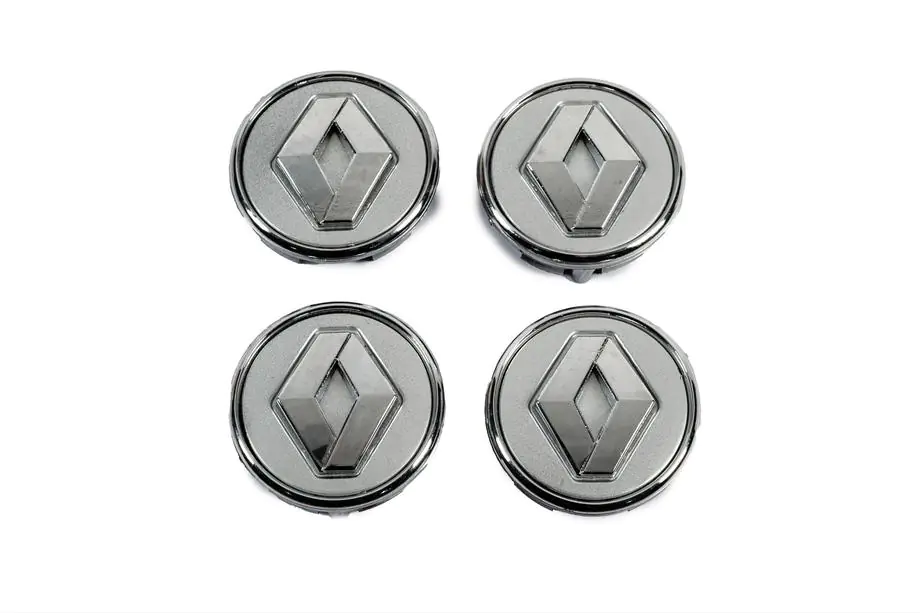 Renault Středové krytky do disků šedé s kroužkem 81568GR (57 mm / 49 mm, 4 ks) Fotografie 1