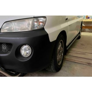 Boční trubky BB002 Black (2 ks, nerez) Hyundai H200, H1, Starex 1998–2007 fotografie 3