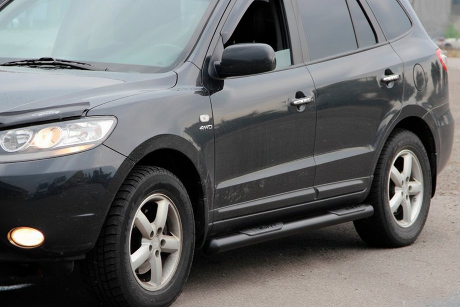 Hyundai Santa Fe 2 2006–2012 Boční trubky B3 Black (2 ks, nerez) Image