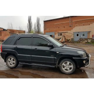 Boční trubky Black (2 ks, nerez) Kia Sportage 2004–2010 fotografie 4