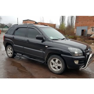 Boční trubky Black (2 ks, nerez) Kia Sportage 2004–2010 fotografie 3