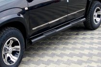 Toyota Rav 4 2006–2013 Boční trubky pro standardní základnu Black (2 ks, nerez) fotografie 1