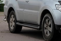 Mitsubishi Pajero Wagon IV 2006–2021 Boční trubky Black (2 ks, nerez) fotografie 4