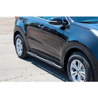 Boční trubky BB002 Black (2 ks, nerez) Kia Sportage 2015–2021 fotografie 4