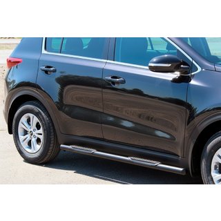 Boční trubky BB002 Black (2 ks, nerez) Kia Sportage 2015–2021 fotografie 1