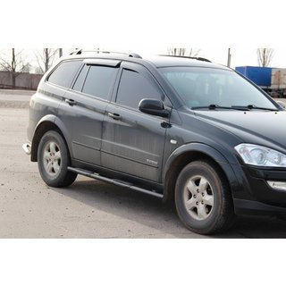 Nerezové boční trubky BB002 Black (2 ks, nerez) SsangYong Kyron 2005–2014 fotografie 2