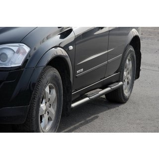 Nerezové boční trubky BB002 Black (2 ks, nerez) SsangYong Kyron 2005–2014 fotografie 1