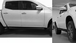 Mercedes X-Class 2017–2020 Boční trubky se zkosením Black (2 ks, nerez) fotografie 2