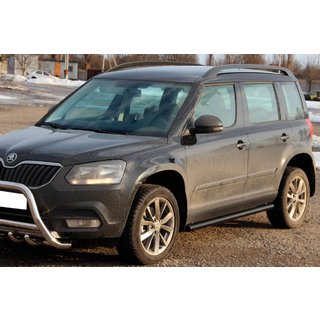 Boční trubky Black (2 ks, nerez) Skoda Yeti 2009–2017 fotografie 2