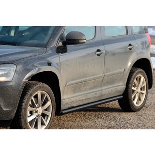 Boční trubky Black (2 ks, nerez) Skoda Yeti 2009–2017 fotografie 1