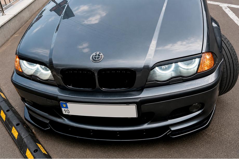 BMW řada 3 E46 1998–2006 Přední lip nástavec DPT V-2 (pro M-Sport 2003-2006, černý lesk) Fotografie 5