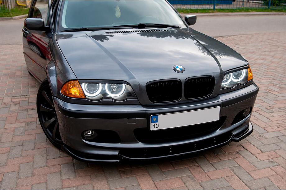 BMW řada 3 E46 1998–2006 Přední lip nástavec DPT V-2 (pro M-Sport 2003-2006, černý lesk) Fotografie 4