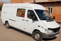 Mercedes Sprinter W901/902/903/904/905 1995–2006 Boční trubky Black (2 ks, nerez) Střední rozvor, Ø60 fotografie 2