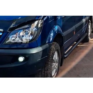 Boční trubky Black (2 ks, nerez) Mercedes Sprinter W906 2006–2018 fotografie 2