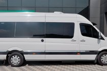 Volkswagen Crafter 2006–2016 Boční trubky Black (2 ks, nerez) fotografie 3