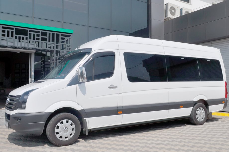 Volkswagen Crafter 2006–2016 Boční trubky Black (2 ks, nerez) d60, střední rozvor Fotografie 2