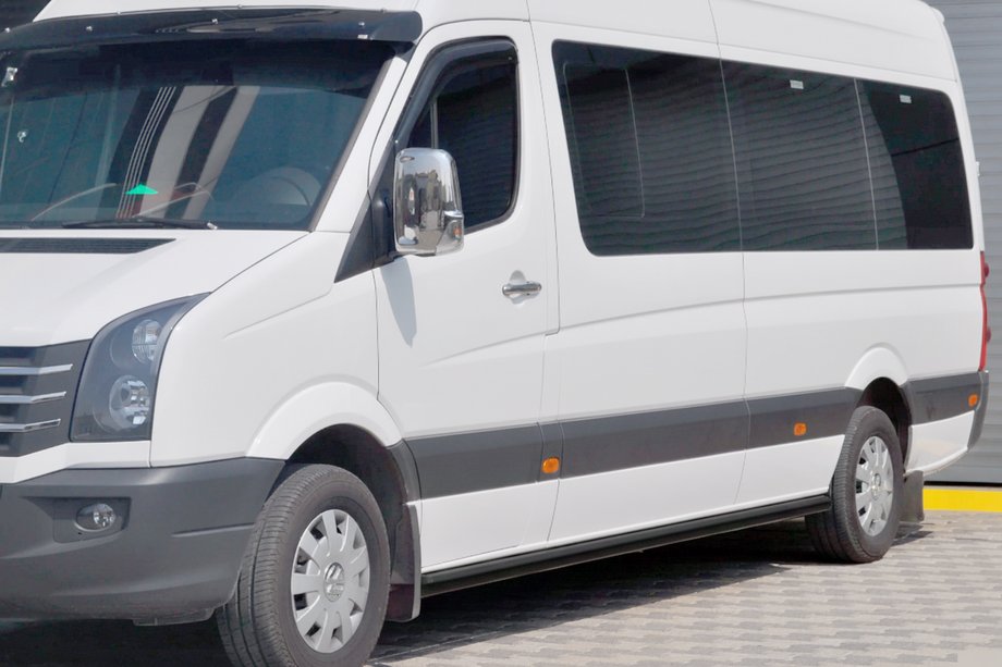 Volkswagen Crafter 2006–2016 Boční trubky Black (2 ks, nerez) Image
