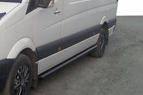 Mercedes Sprinter W907/W910 2018– Boční trubky Black (2 ks, nerez) fotografie 3