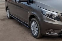 Mercedes Vito/V-class W447 2014– Boční trubky Black (2 ks, nerez) d60, dlouhý rozvor (L3) fotografie 2