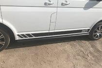 Volkswagen T5 Multivan 2003–2010 Boční trubky Black (2 ks, nerez) fotografie 9