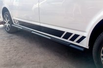 Volkswagen T5 2010–2015 Boční trubky Black (2 ks, nerez) fotografie 3